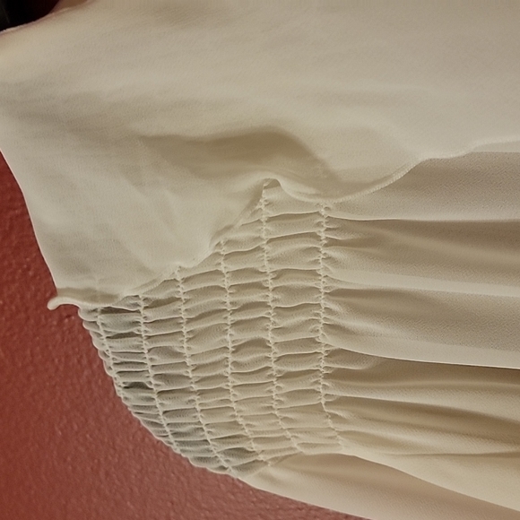 22W Sheer Ruffle chiffon button down blouse plus size - Picture 3 of 6